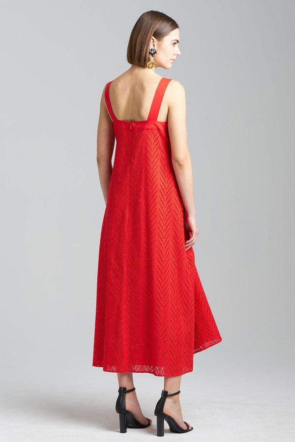 Natori Cotton Eyelet Sundress Blood Orange