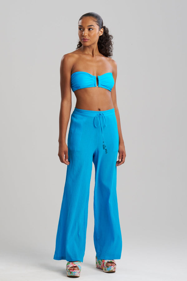 Natori Cotton Gauze Pants Wave Blue