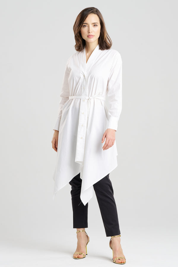 Natori Cotton Poplin Handkerchief Tunic White