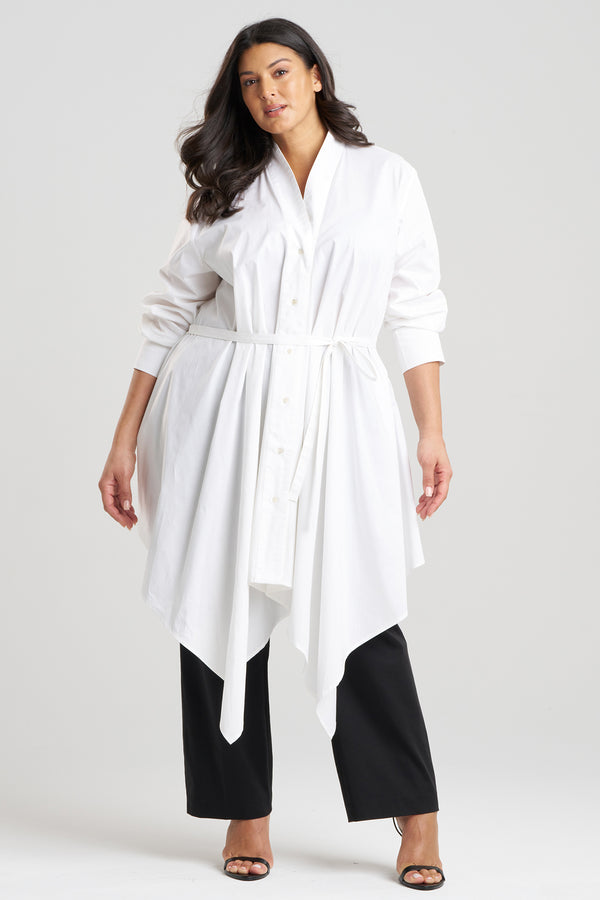 Natori Cotton Poplin Handkerchief Tunic White