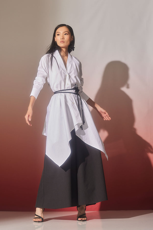 natori Cotton Poplin Handkerchief Tunic White