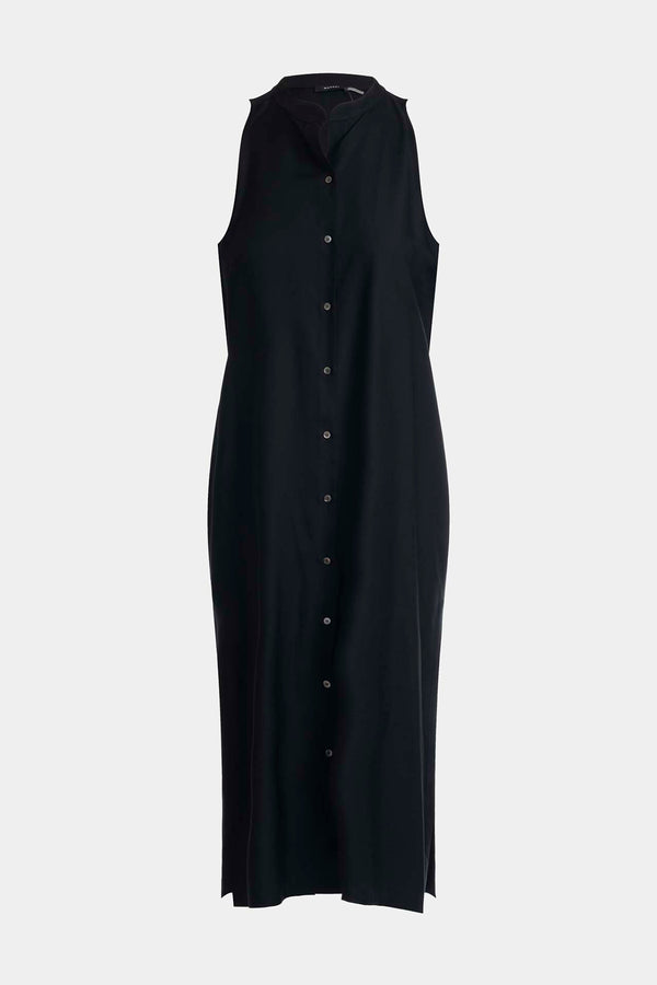 Natori Cotton Silk Twill Sleeveless Tunic Black