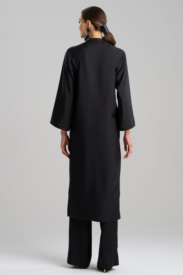 Natori Cotton Silk Twill Tunic Black