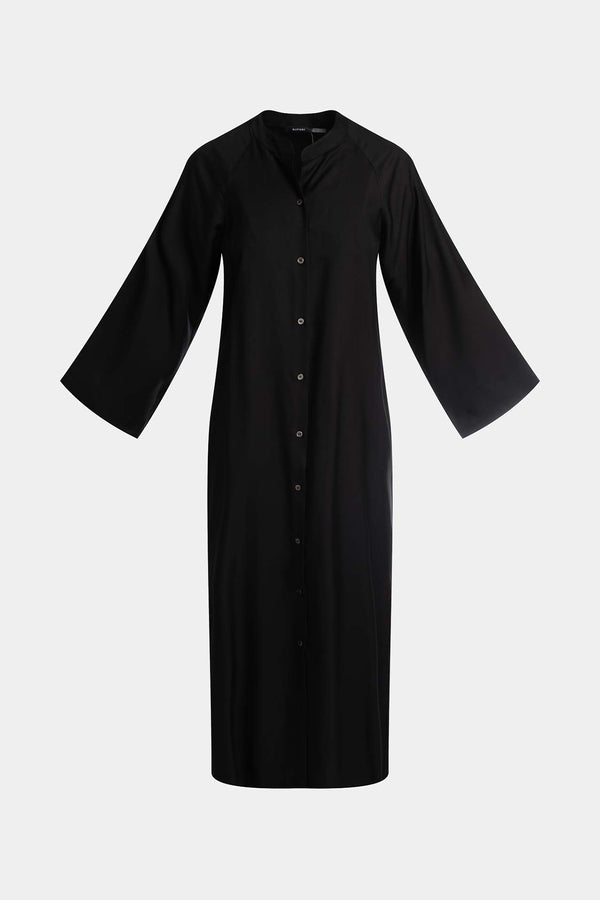 Natori Cotton Silk Twill Tunic Black