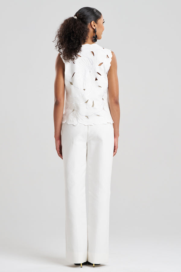 Natori Couture Canvas Embellished Top White