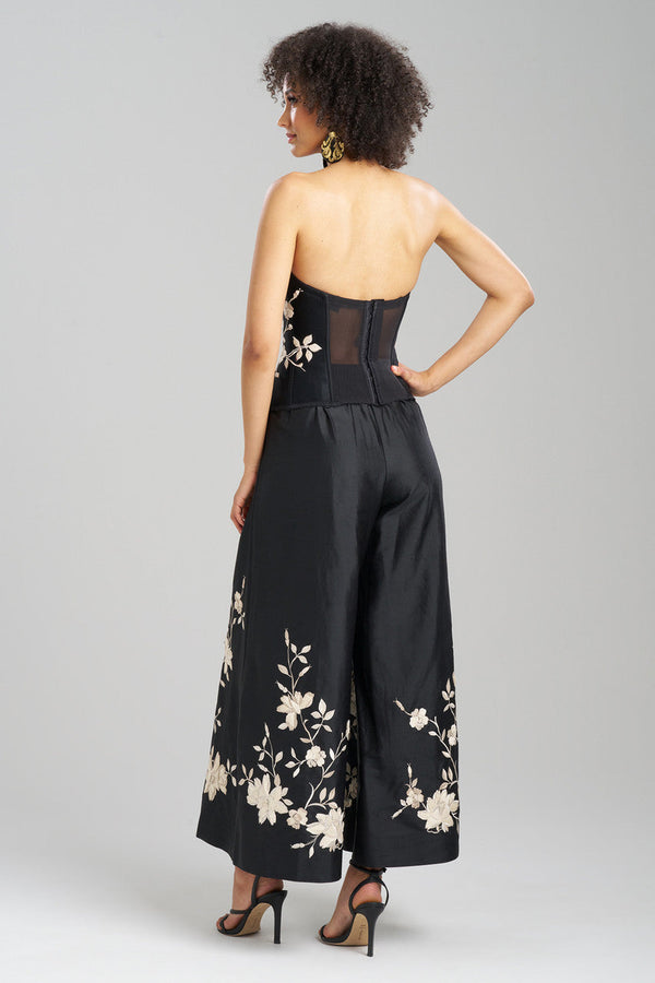 Natori Couture Floral Embroidered Corset Black