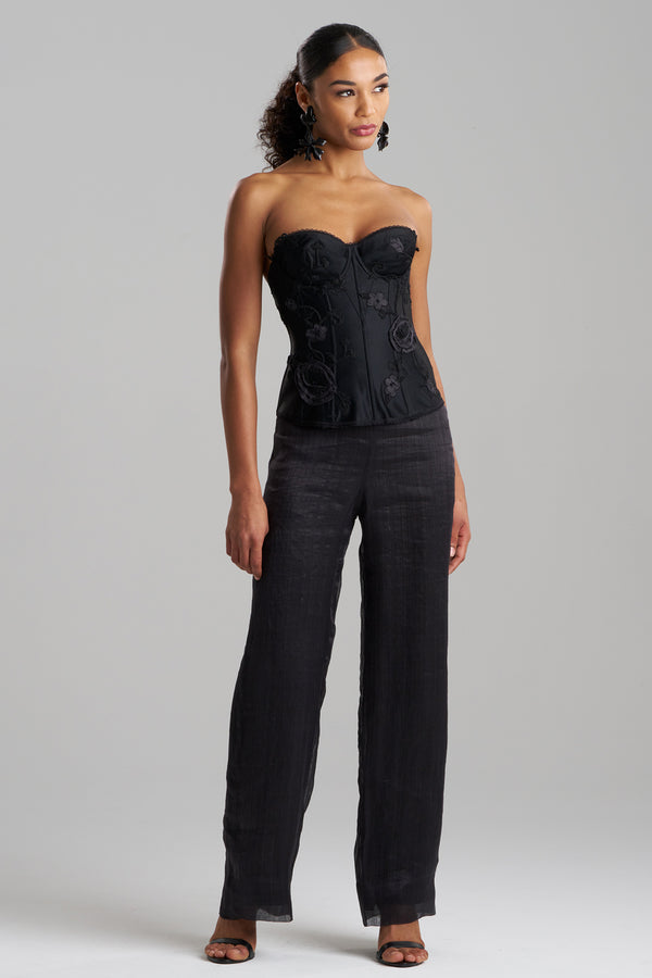 Natori Couture Piña Embroidered Bustier Black