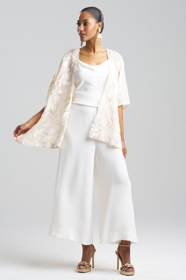 Natori Couture Piña Embroidered Jacket Natural