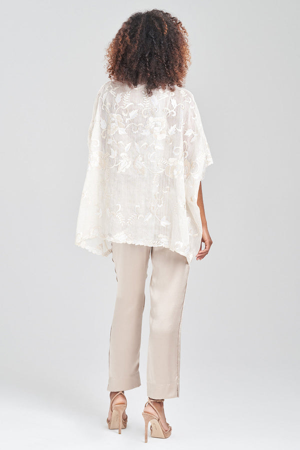 Natori Couture Piña Embroidered Jacket Natural