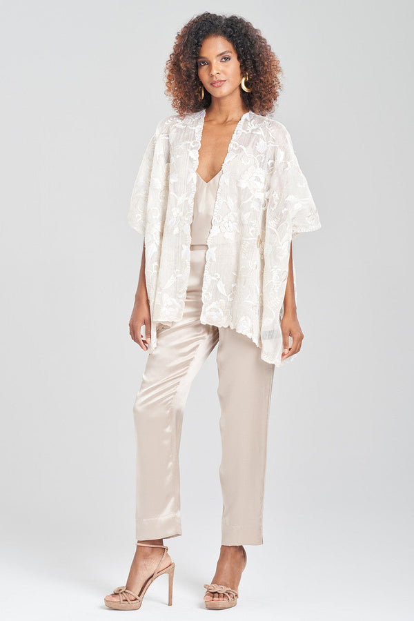 natori Couture Piña Embroidered Jacket Natural