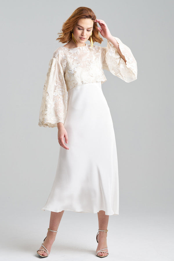 natori Couture Piña Embroidered Top Natural