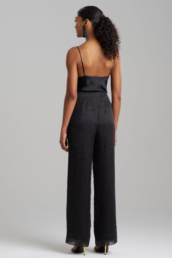 Natori Couture Piña Straight Leg Pants Black