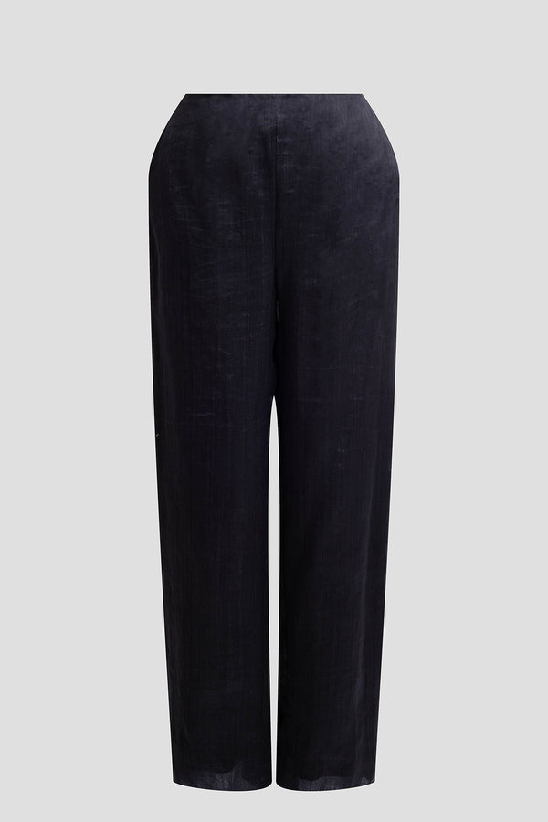 Natori Couture Piña Straight Leg Pants Black