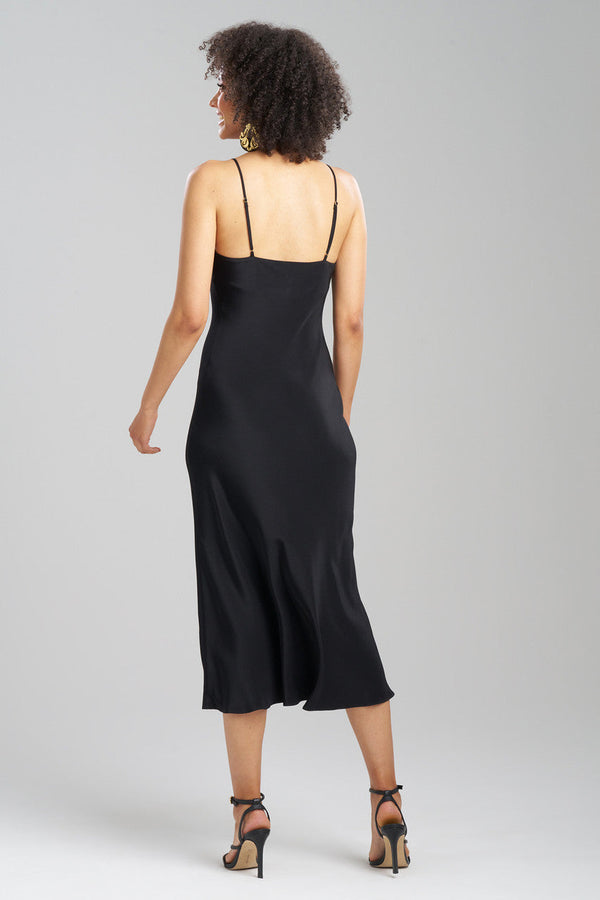 Natori Couture Silk Crepe Gown Black