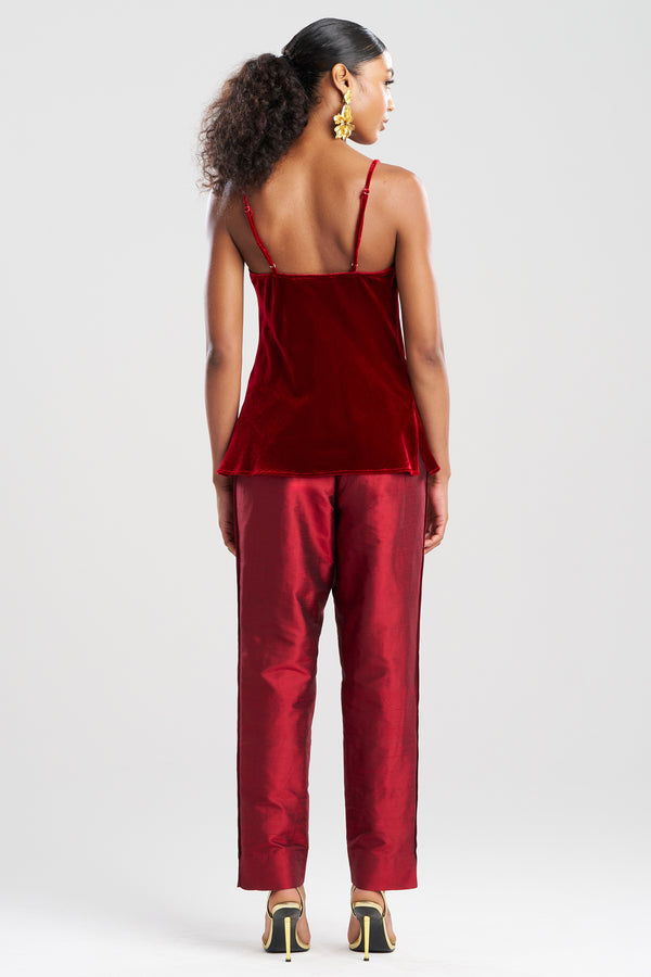 Natori Couture Velvet Silk Cami Red Garnet