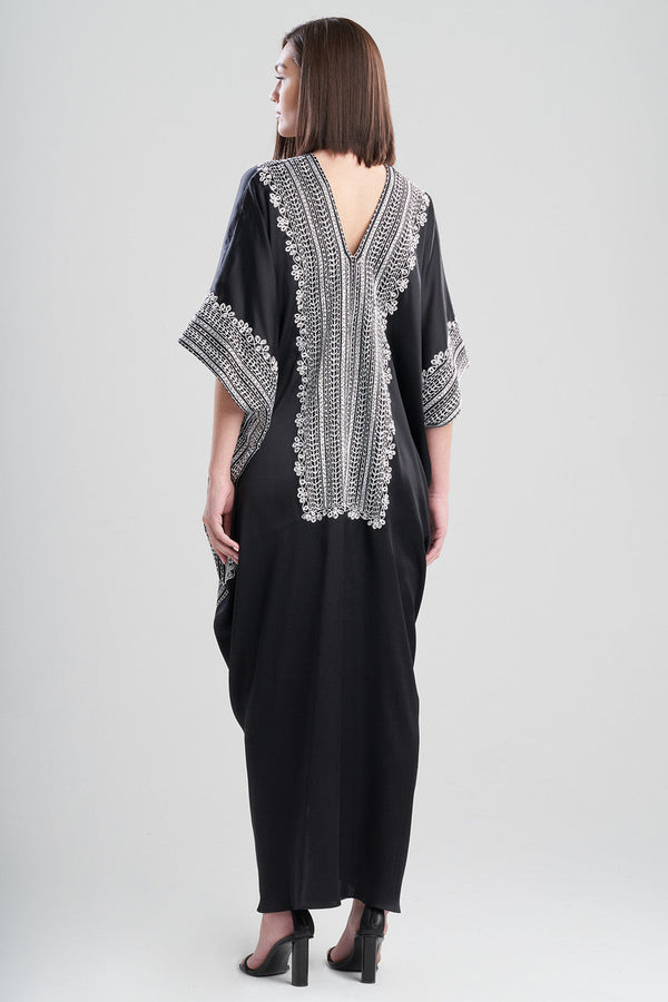 Natori Couture Zehra Caftan Black/White