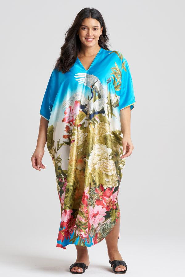 Natori Crane Caftan Multi