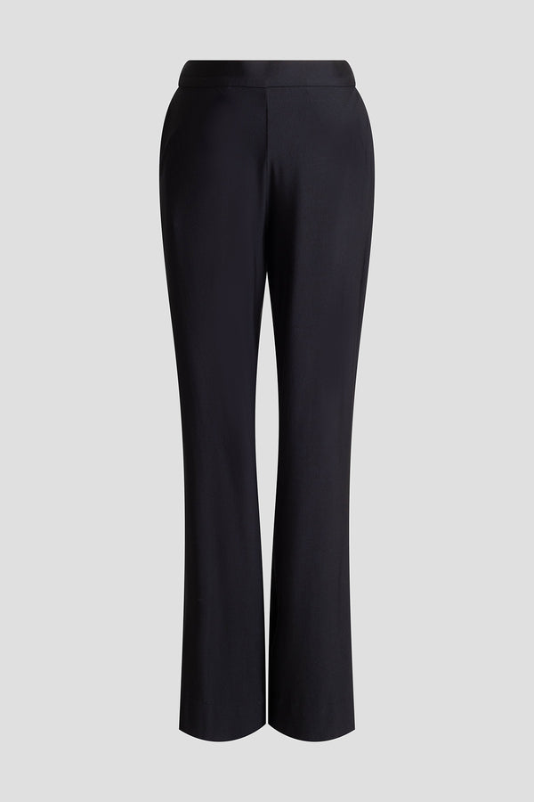 Natori Crepe Knit Wide Pull On Pants Black