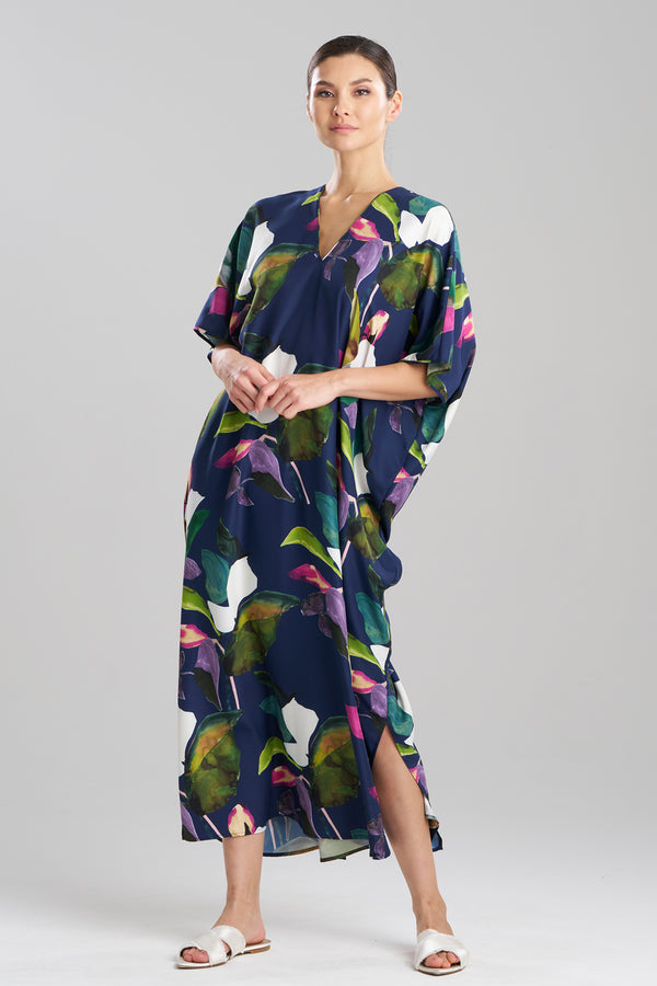 Natori Daido Caftan Navy