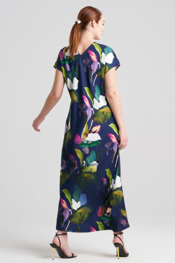 Natori Daido Short Sleeve Caftan Navy