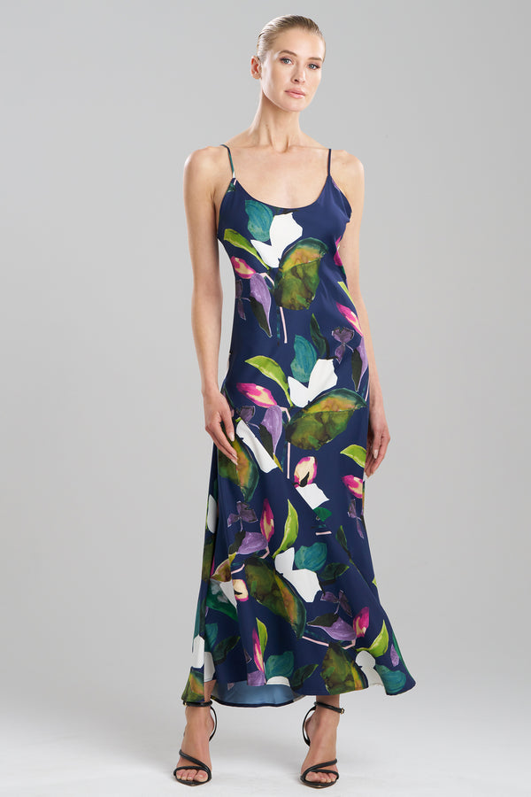 natori Daido Slip Dress Navy
