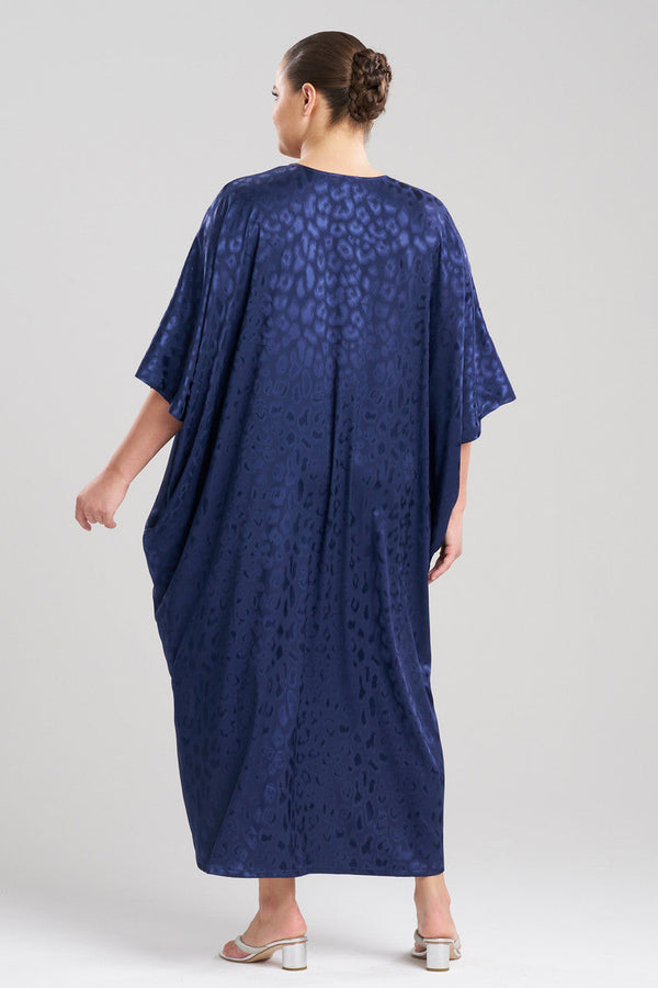 Natori Decadence Zip Caftan Midnight Navy
