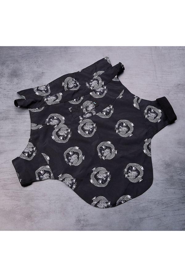 natori Dragon Camp Shirt Black