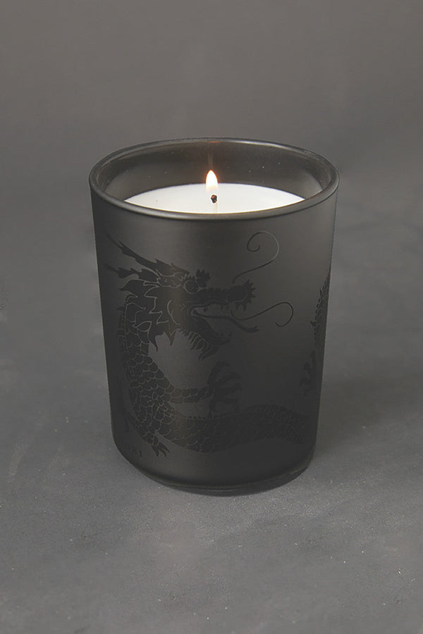 natori Dragon Etched Candle Black