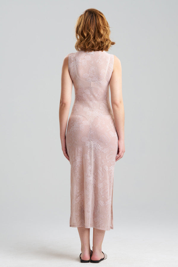 Natori Dragon Lace Slip Dress Café