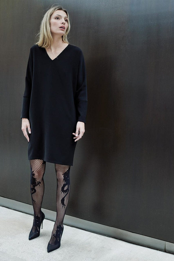 Natori Dragon Toss Net Tights Black