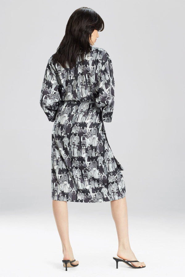 Natori Dynasty Robe Black/Grey