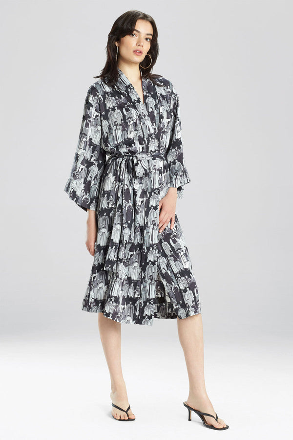 natori Dynasty Robe Black/Grey
