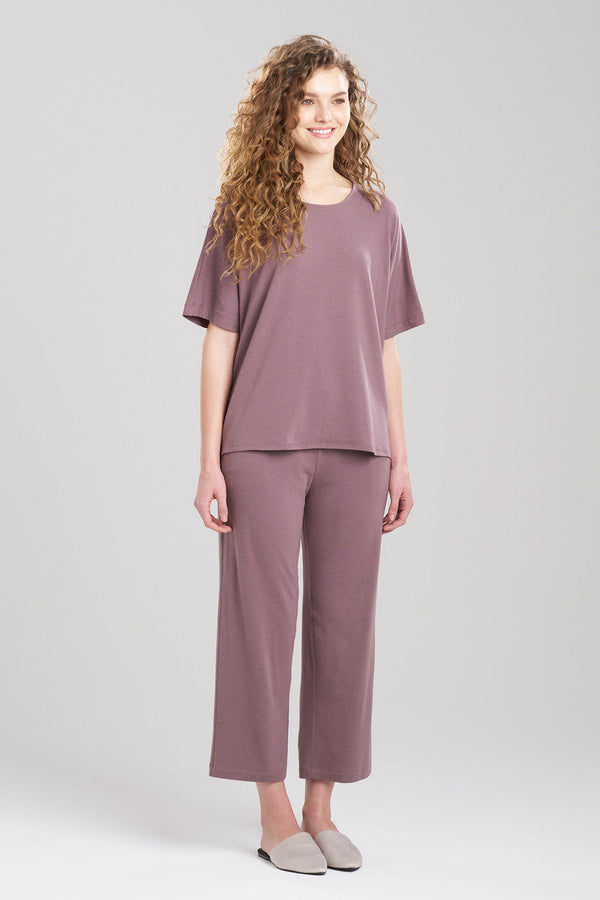 natori Ease Boat Neck Top Truffle