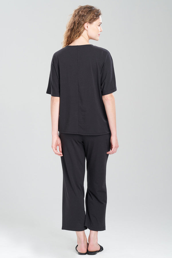 Natori Ease Short Sleeve Top Black