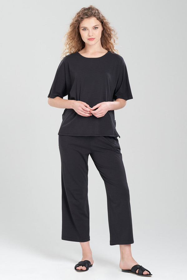 natori Ease Short Sleeve Top Black