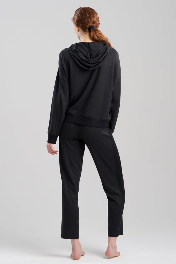 Natori Eden Rib Knit Everywhere Hoodie Black