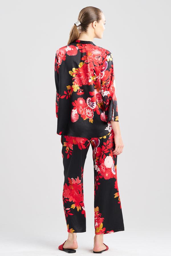 Natori Empress Printed Satin PJ Black
