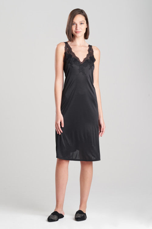 natori Enchant V-Neck Slip Black