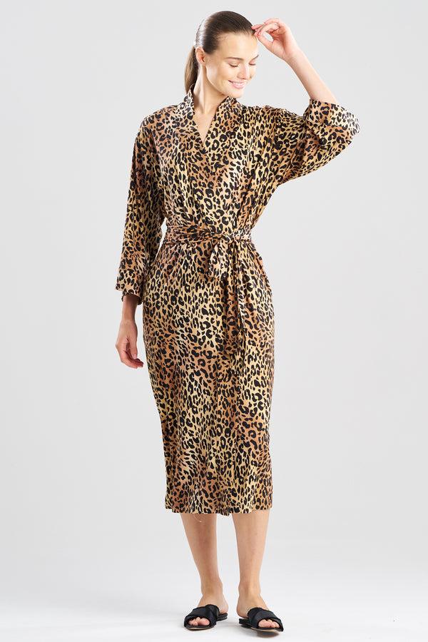 Natori Exotic Animal Cozy Knit Robe Natural