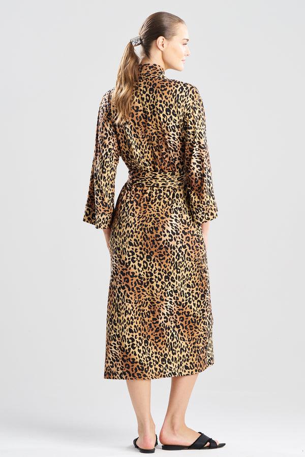 Natori Exotic Animal Cozy Knit Robe Natural