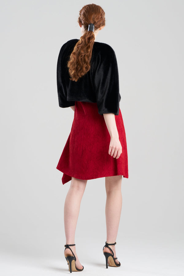 Natori Faux Fur Cropped Jacket Black