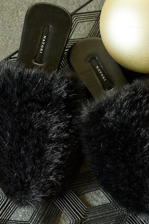 Natori Faux Mink Slide Black