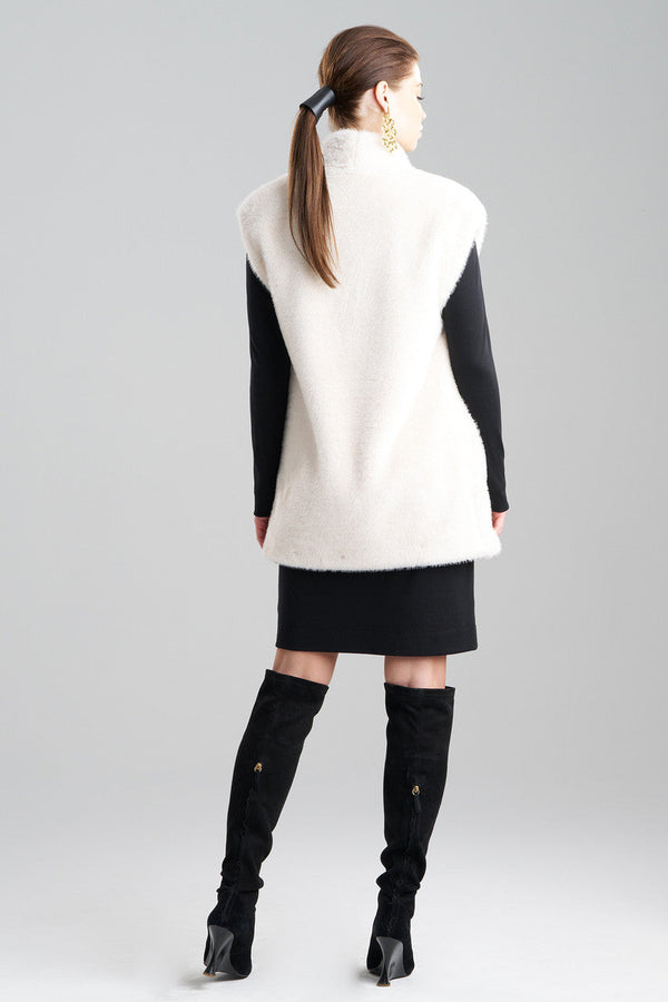 Natori Faux Mink Vest White