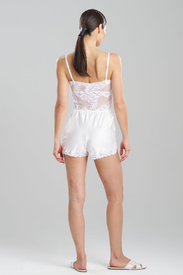 Natori Feathers Boudoir Romper Warm White