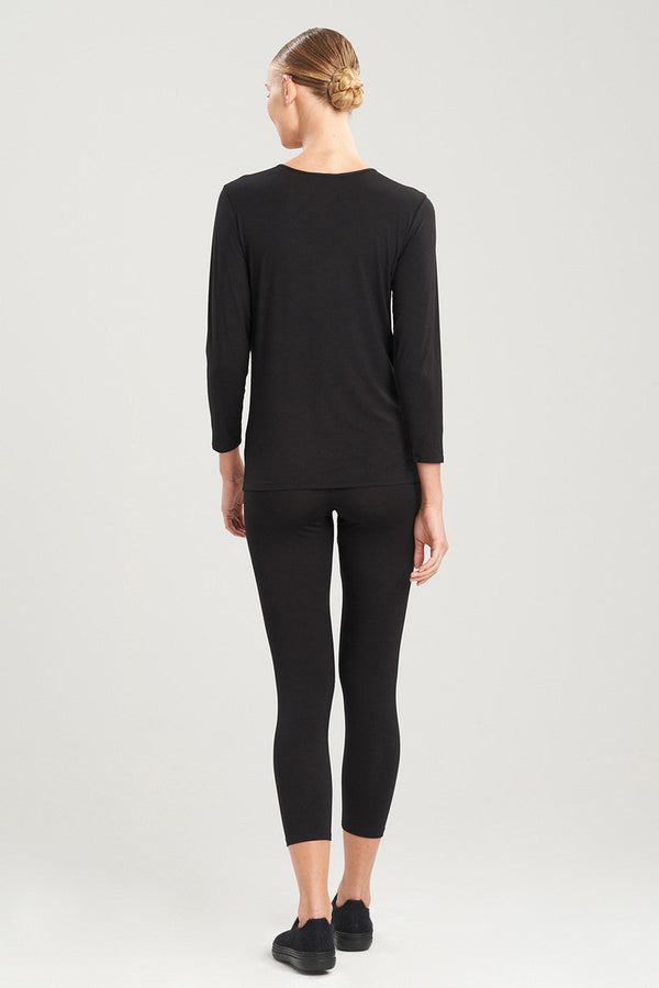 Natori Feathers Element Top Black