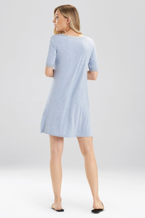Natori Feathers Essential Sleepshirt Heather Blue