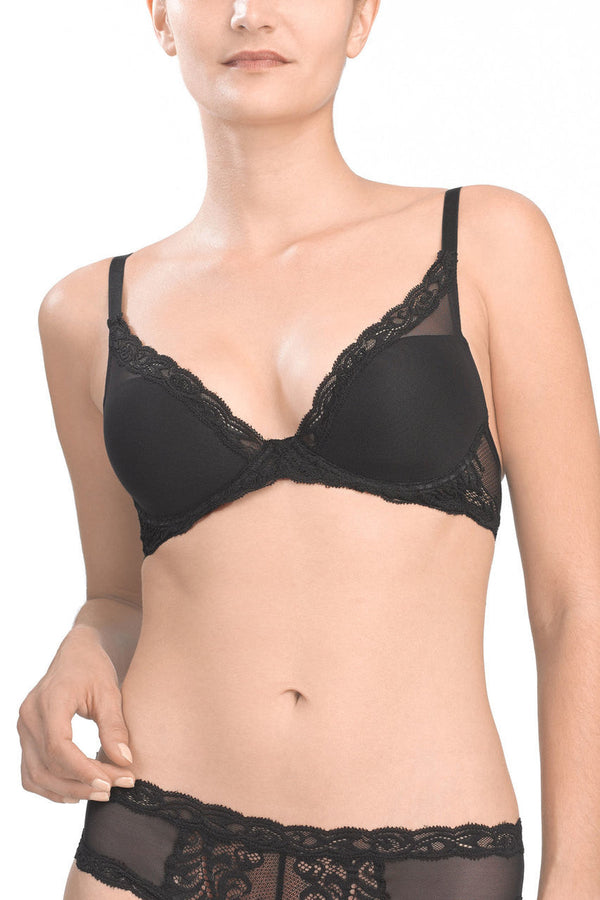 Natori Feathers Plunge T-Shirt Bra - Basics Black