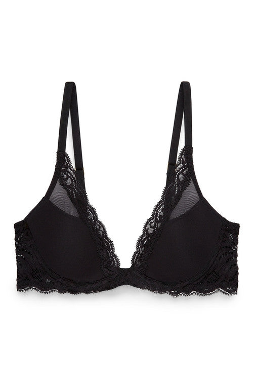 natori Feathers Plunge T-Shirt Bra - Basics Black
