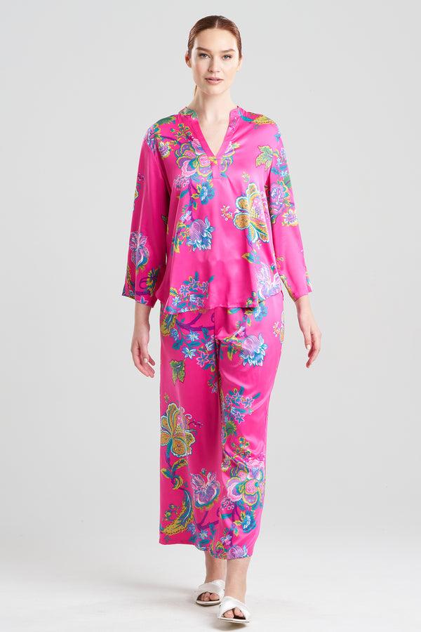 natori Festival Satin Long Sleeve PJ Fuchsia
