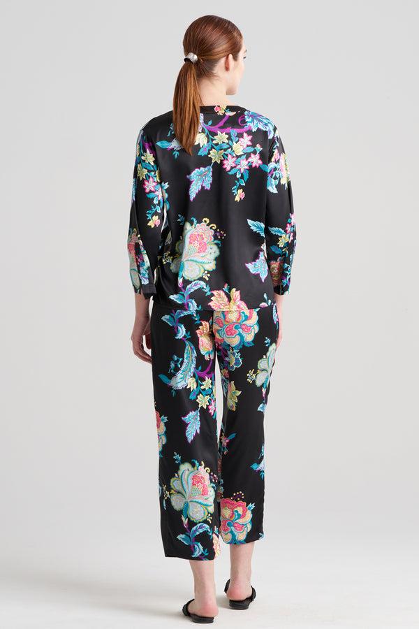 Natori Festival Satin V-Neck PJ Black